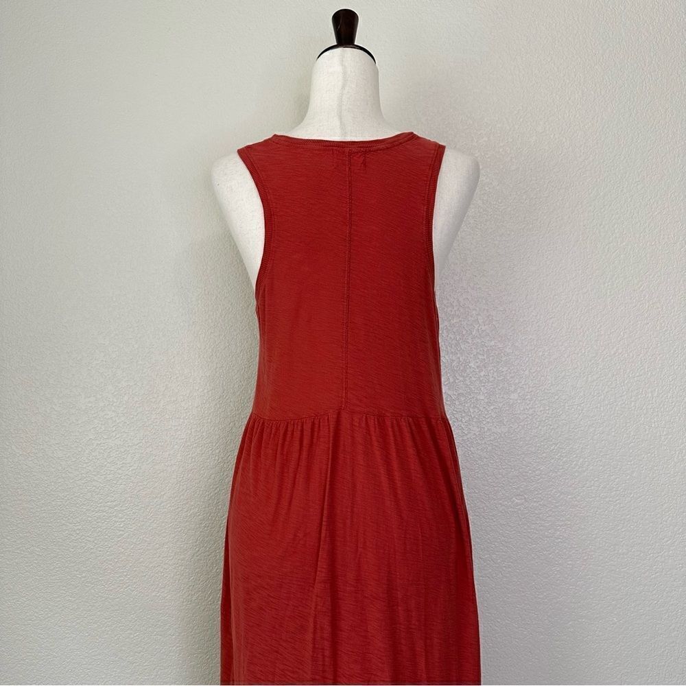 Nation LTD 100% Pima Cotton Melissa Red Ruffle Midi Dress - Picture 9 of 12